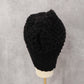 Black Chunky Cable Knit Crochet Y2K Vintage Cottage Skater Beanie Cap Hat OS