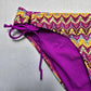 Old Navy Purple Chevron Tie Swim Beach Cheeky Flirty Boho Bikini Bottom L Large