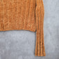 Favlux Yellow Crop Chenille Ribbed Sleeve Y2K VTG Academia Cozy Sweater Small