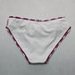 Purple Stripe Ruffle Swim Beach Cheeky Flirty Boho Bikini Bottom S Small