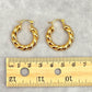 Gold Thick Spiral Hoop Hook Dangle Fashion Jewelry Earrings JB2-92