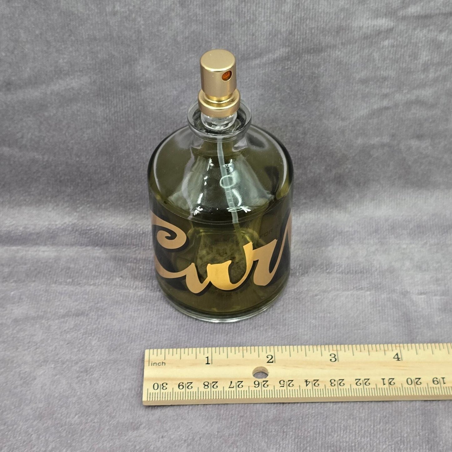 Curve Men's Green Gold Cologne Perfume 4.2 FL OZ 125 ML Glass Empty Bottle Only