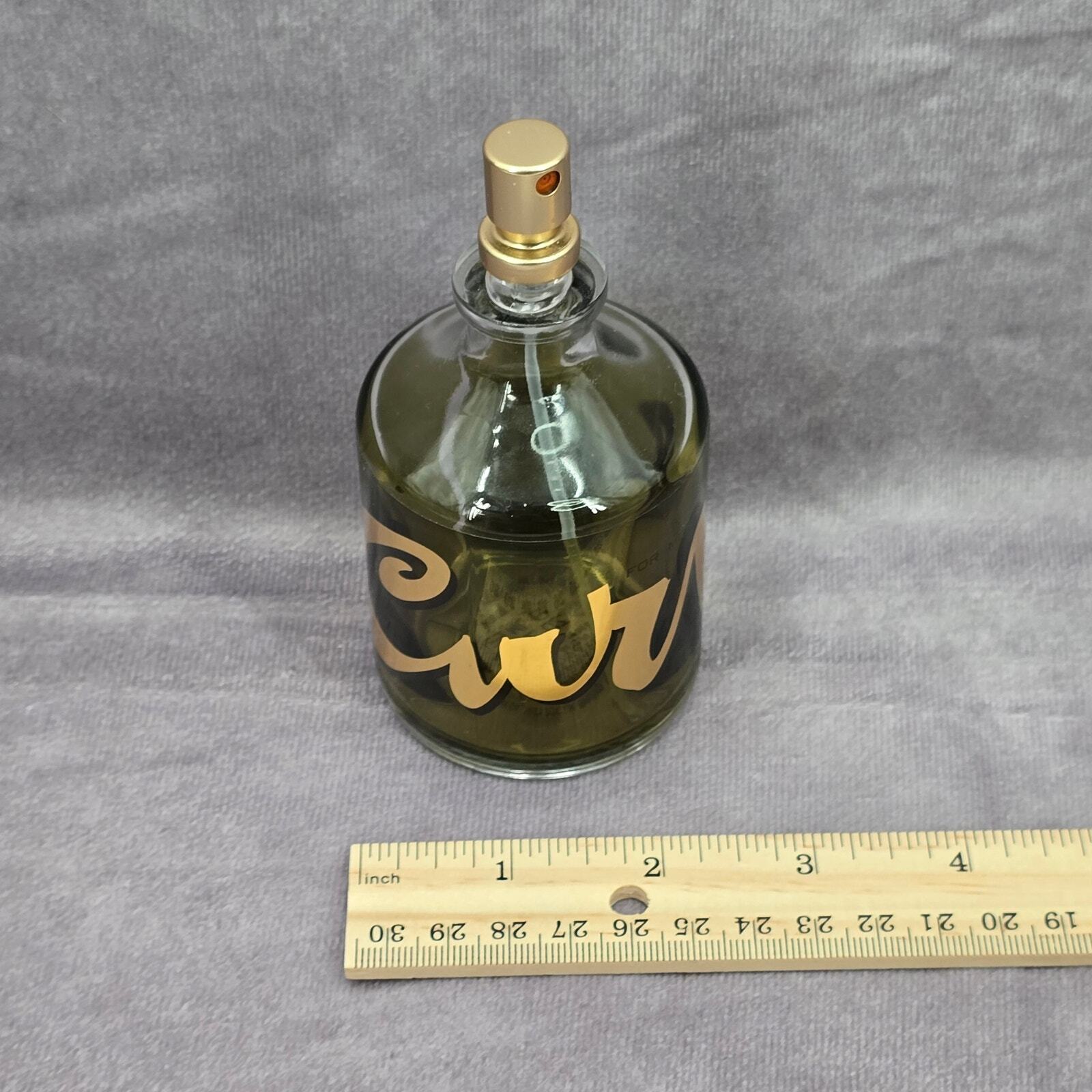Curve Men's Green Gold Cologne Perfume 4.2 FL OZ 125 ML Glass Empty Bottle Only