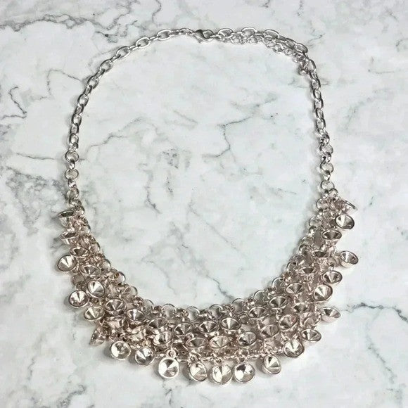 Silver Chain Link Layer Statement Boho Retro Fashion Jewelry Necklace
