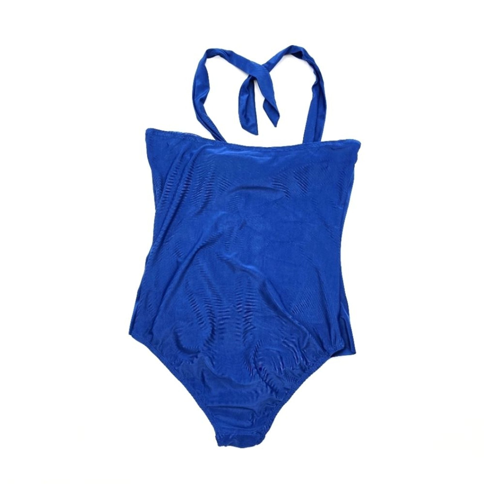 Old Navy Blue Halter One Piece Bathing Suit Swimwear Swimsuit Medium