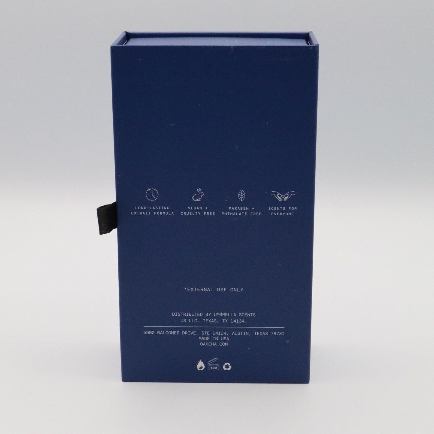 Oakcha Extrait De Parfum Blue 50 ML 1.7 FL OZ Empty Collectors Display Box