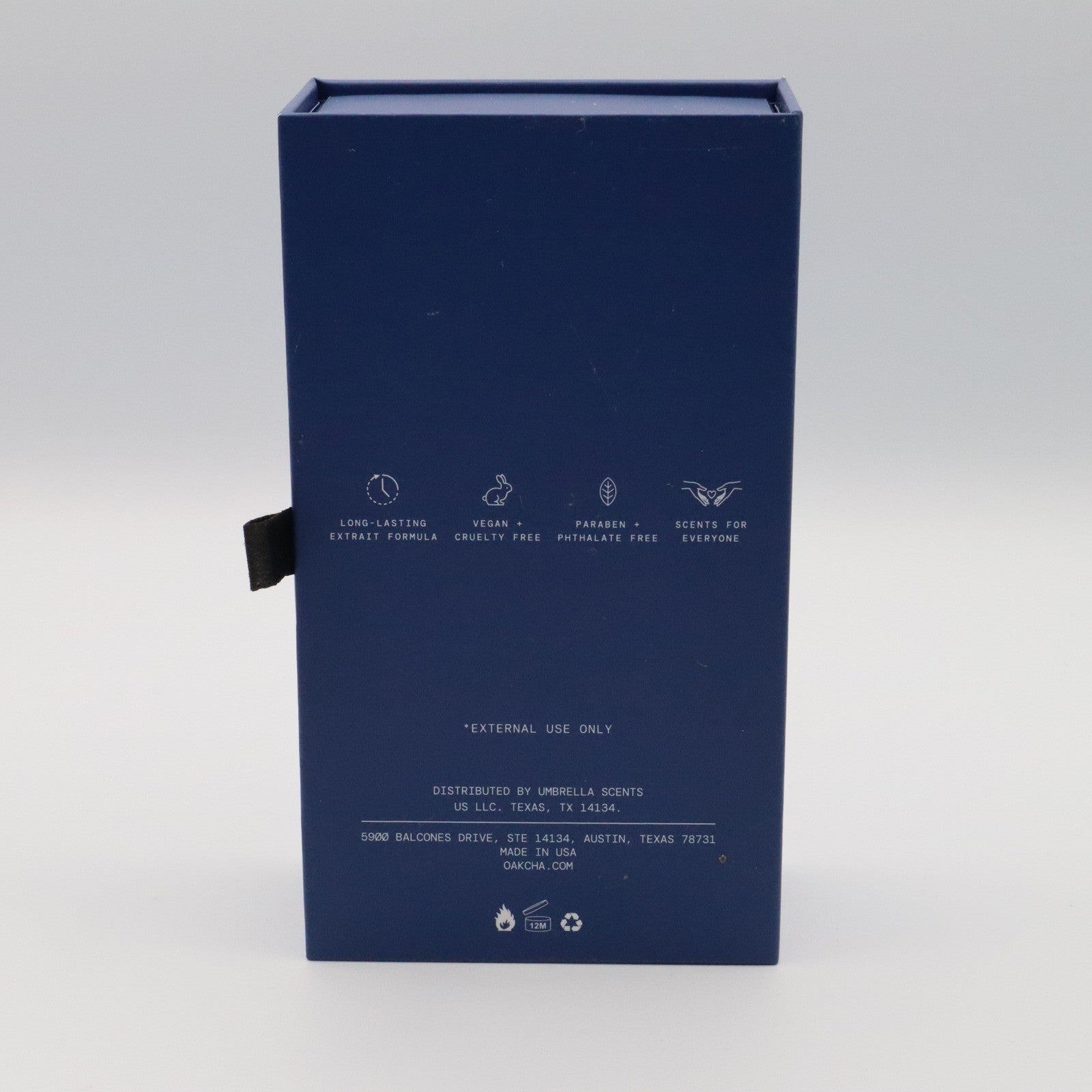 Oakcha Extrait De Parfum Blue 50 ML 1.7 FL OZ Empty Collectors Display Box