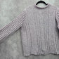 Erika Purple Chunky Oversized Ribbed Pullover Soft Y2K Chenille Sweater Plus 2X