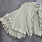 Oshkosh B'Gosh Vintage Knit White Ruffle  Poncho Cape Sweater Girls Toddle 3T