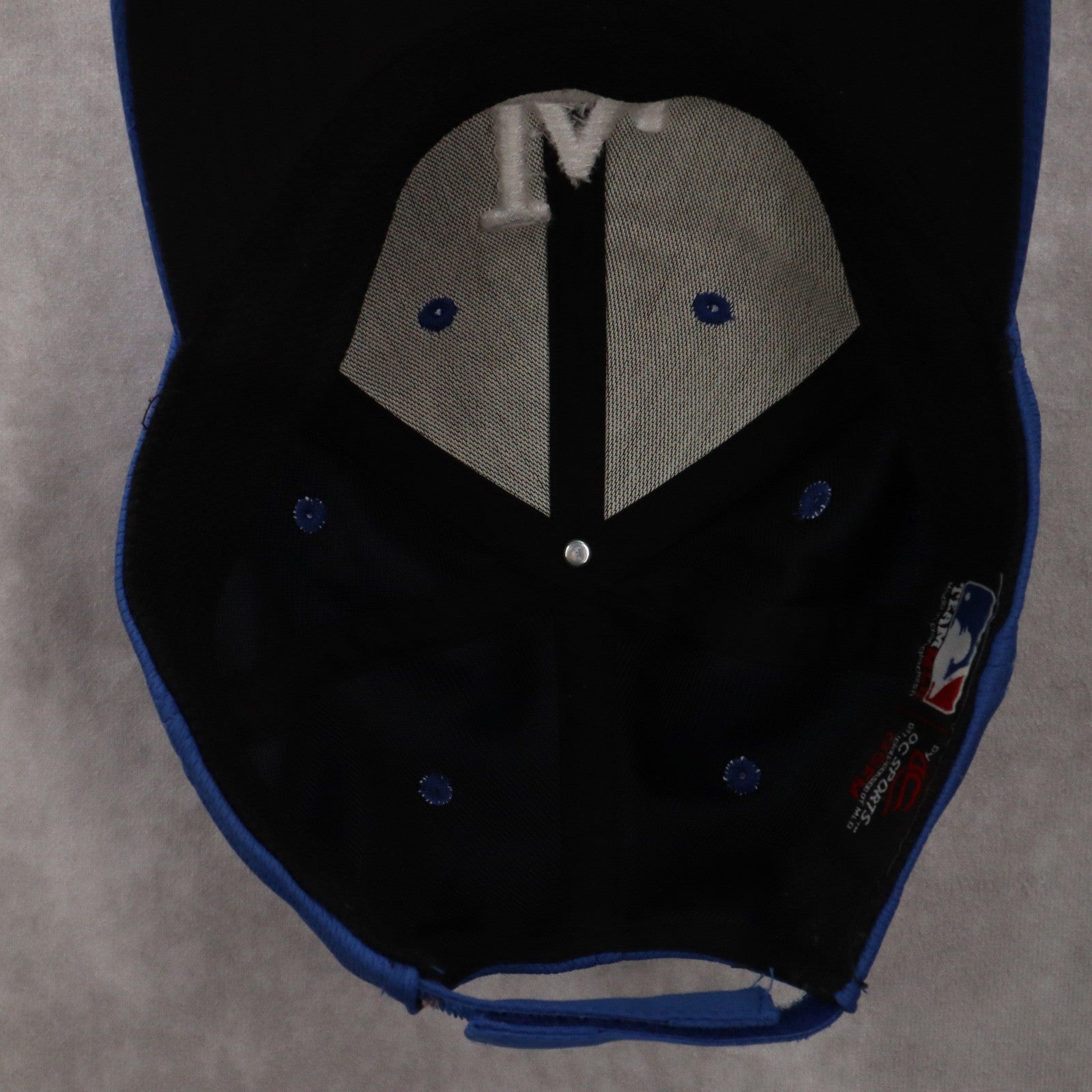OC Sports Black Los Angles Dodgers Cloth Strap MLB Athletic Baseball Cap Hat