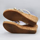 Cole Haan White Heels open Toe Slide Cork Leather Sandals Size 7.5B