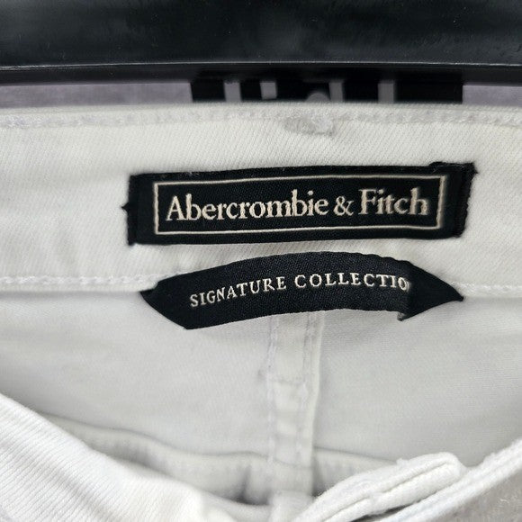 Abercrombie & Fitch White Blue Tie Dye Skinny Slim Denim Pants Jeans 28x28