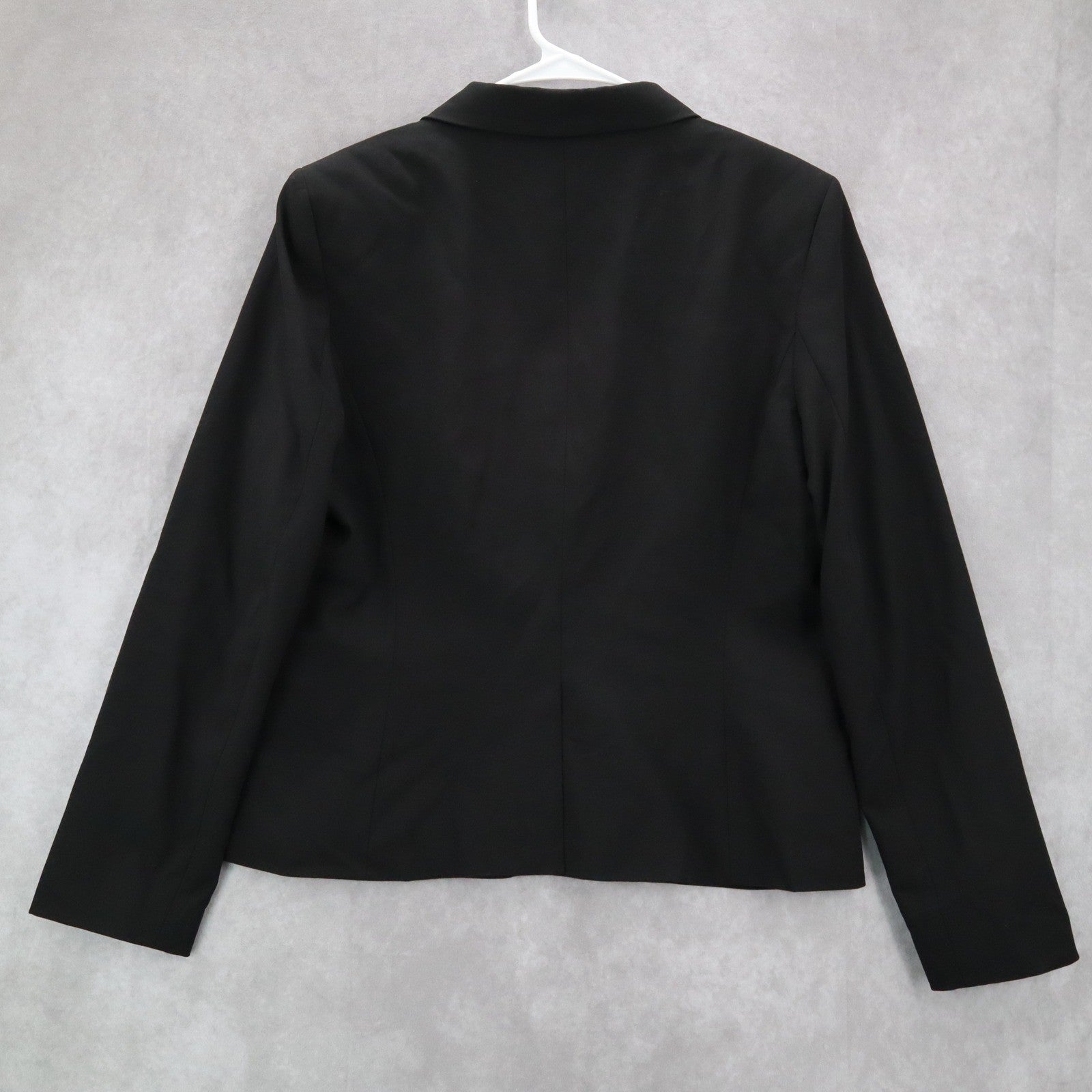 Calvin Klein Black Fish Mouth Formal Preppy Cocktail Coat Jacket Blazer 10