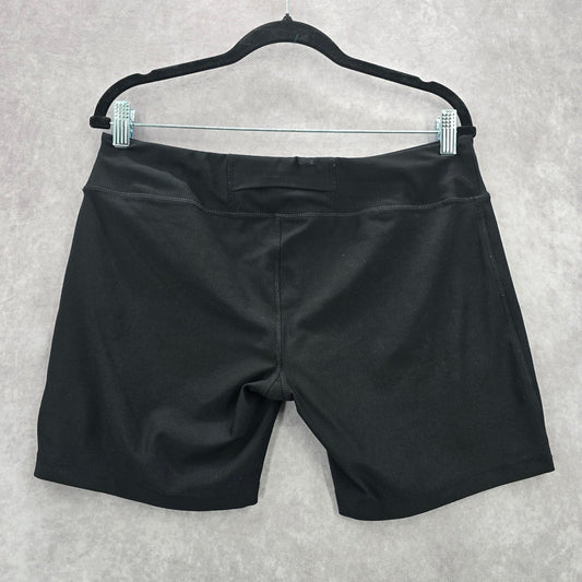 Avia Black Pull On Athletic Stretch Compression Yoga Running Shorts L Large