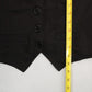 Black 4 Button Welt Pocket Point Buckle Waistcoat Tuxedo Formal Suit Vest 34S L