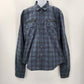 Calvin Klein One Jeans Blue Plaid Button Up Long Sleeve Dress Shirt Extra Large
