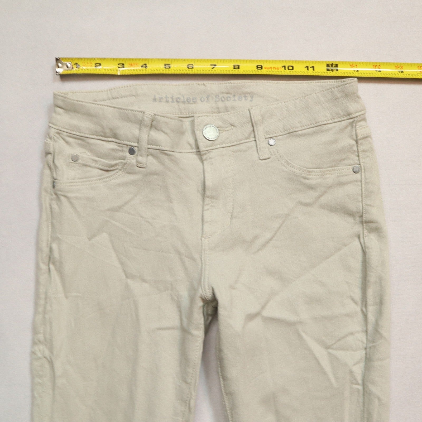Articles of Society Gray Skinny Soft Stretch Y2K Indie Streetwear Skater Pant 25