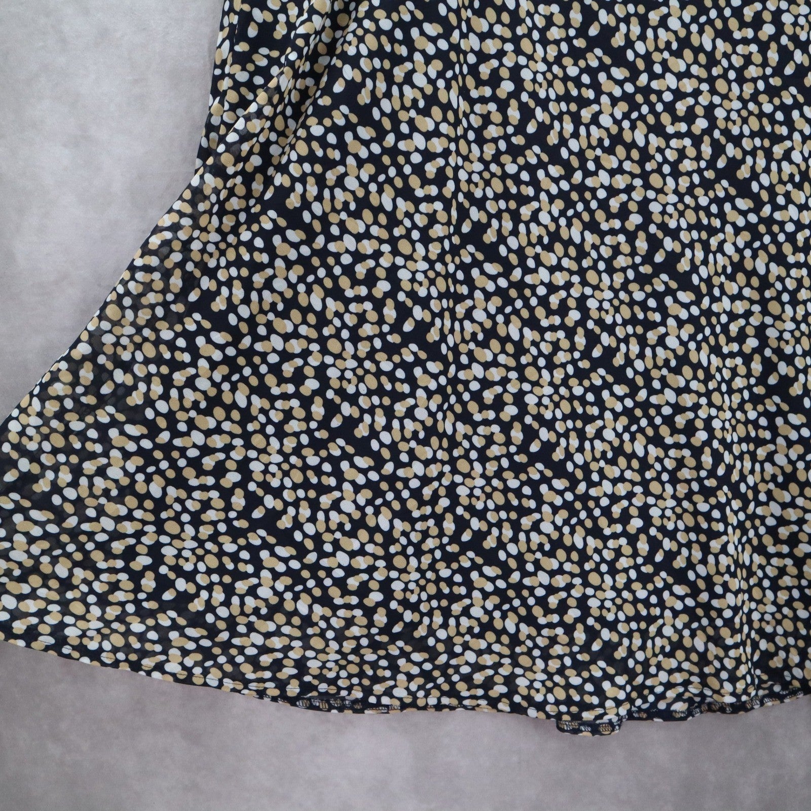 Courtenay Black Dot Flare Fun Flirty Skater Knee Length Skirt Plus 22W