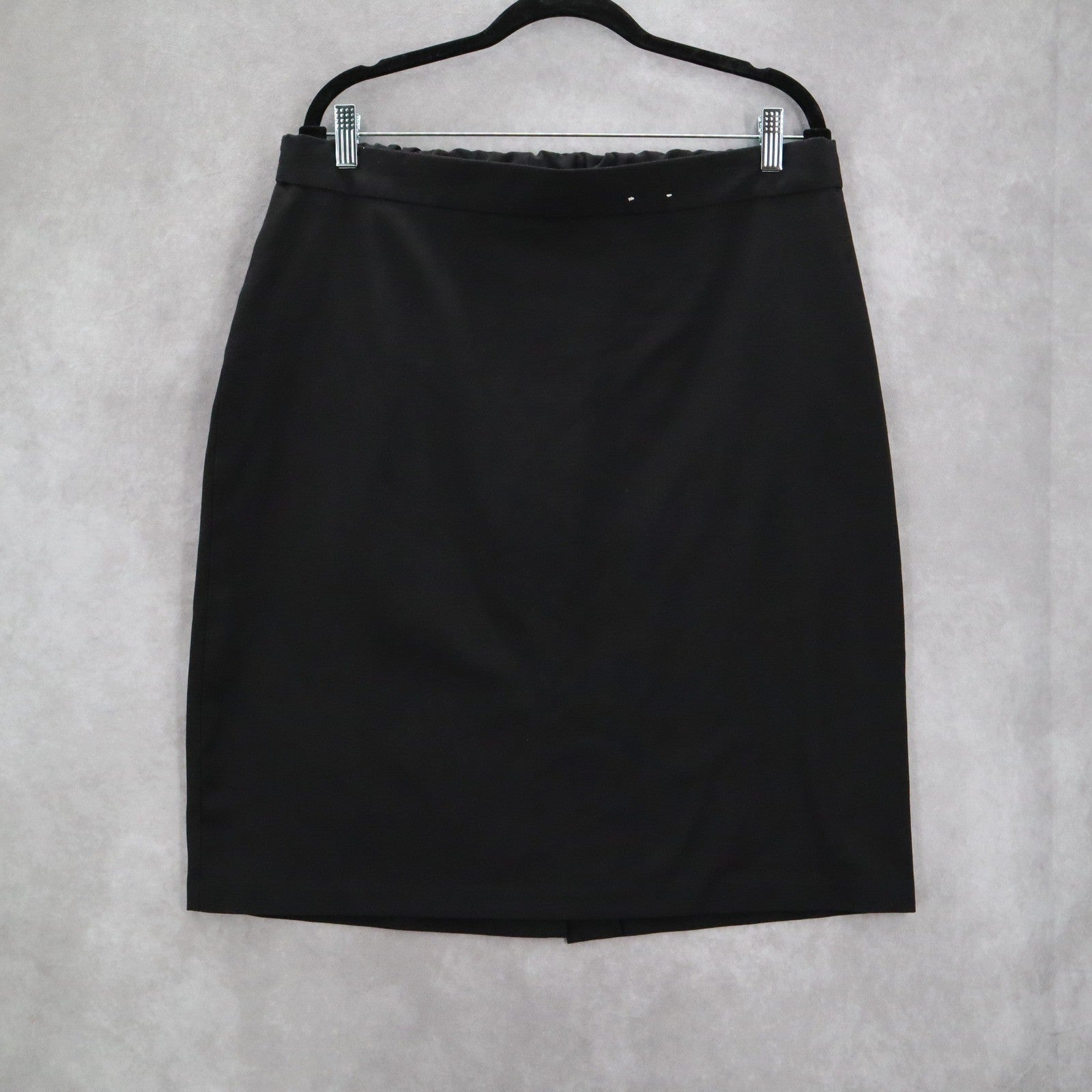 Bobbie Brooks Black Pull On Pencil Short Business Casual Preppy Skirt Plus 1X