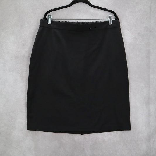 Bobbie Brooks Black Pull On Pencil Short Business Casual Preppy Skirt Plus 1X