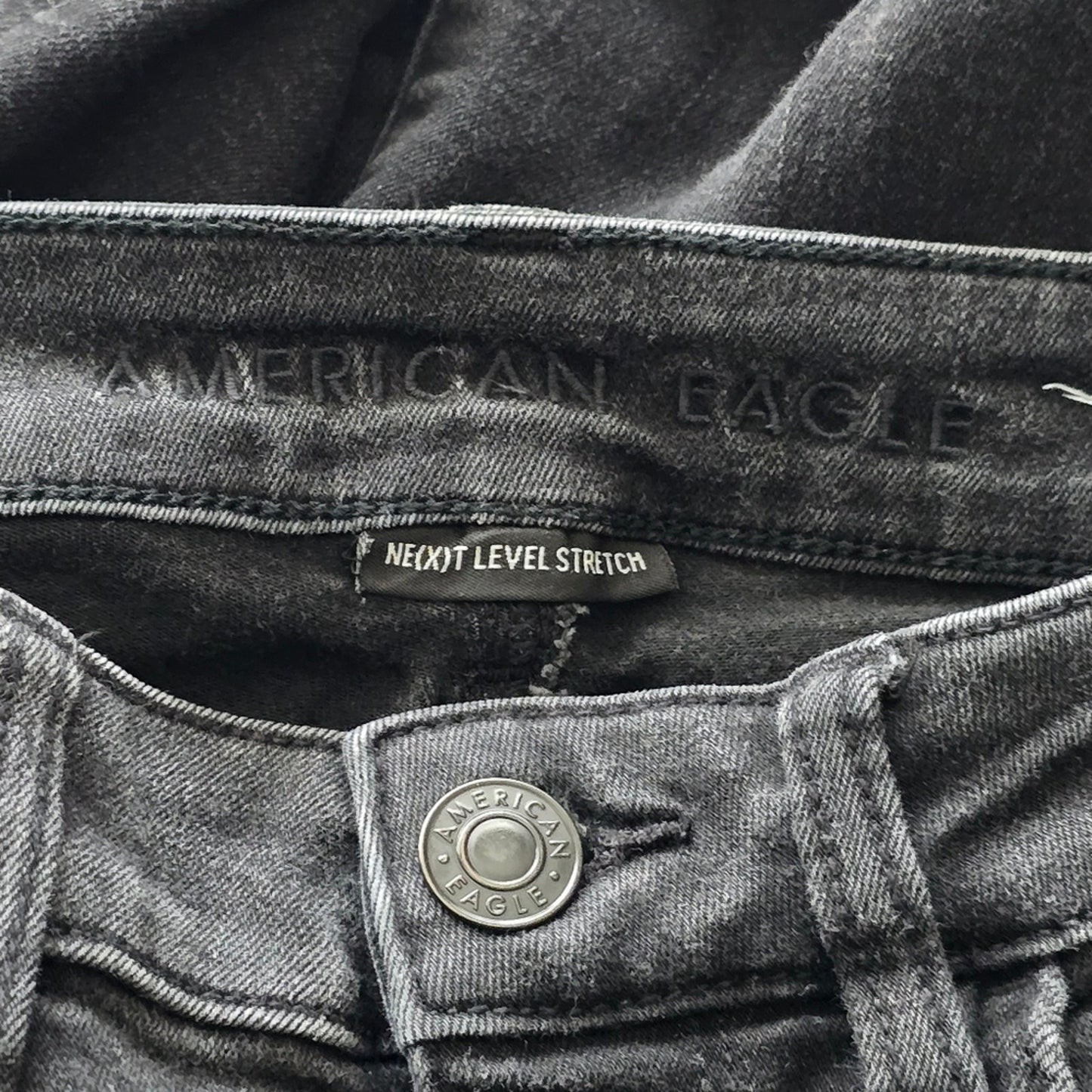 American Eagle Black Skinny Stretch Denim Jeans 0R Juniors Girls