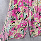 New Look Pink Floral Elastic Crop Belt Beach Boho Wide Leg Pants Trousers XL