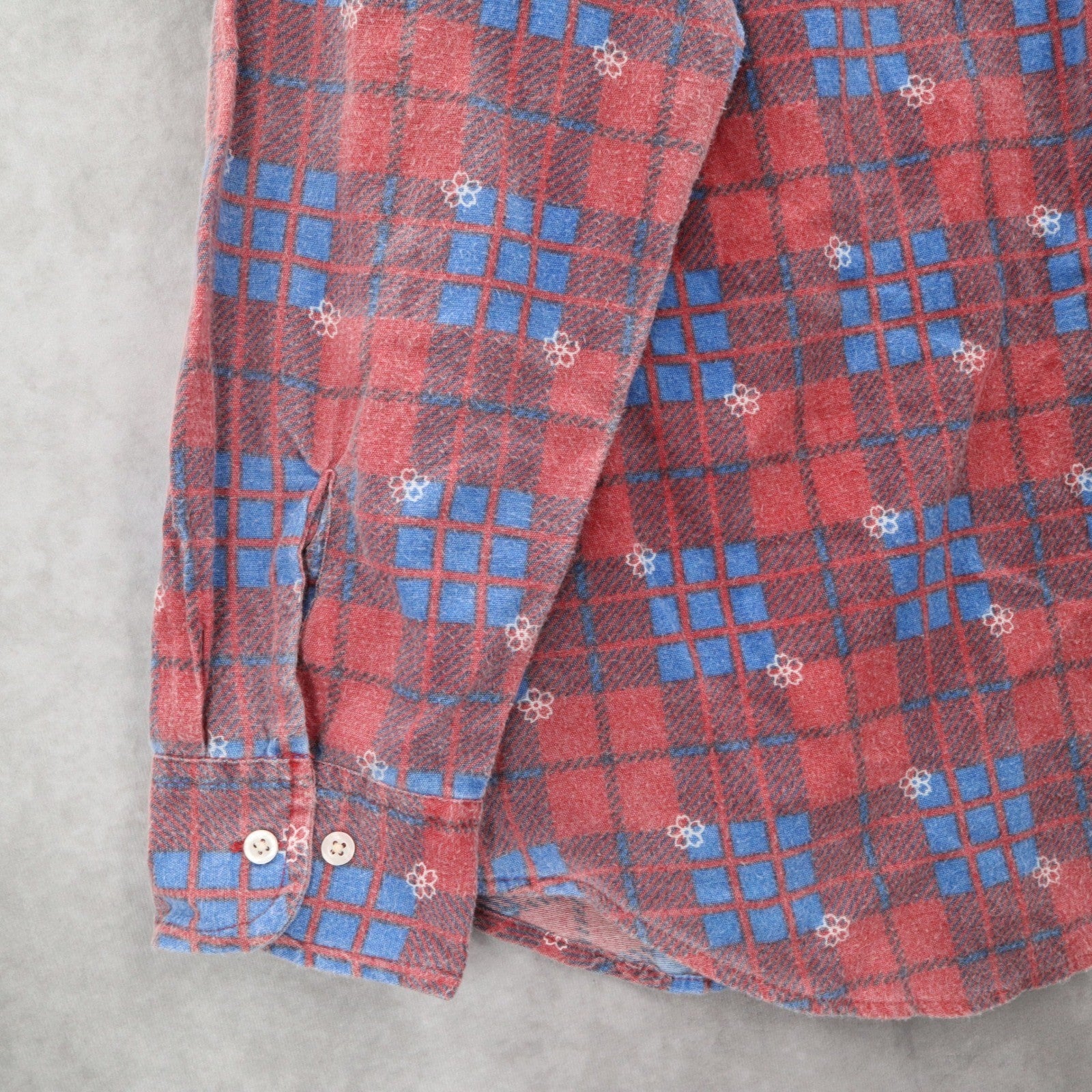 American Sweetheart Red Plaid Flannel Button Up Long Sleeve VTG Western Shirt XL
