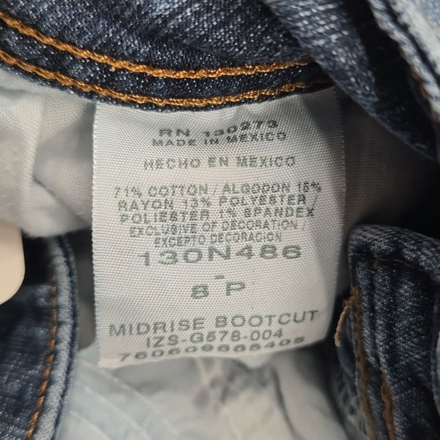 Riders by Lee Mid Rise Boot Cut Blue Jeans Size 8