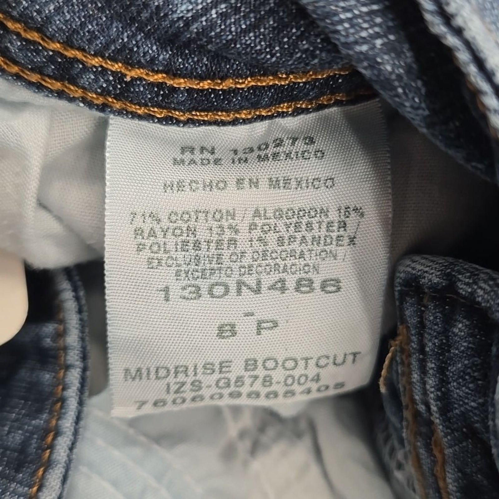 Riders by Lee Mid Rise Boot Cut Blue Jeans Size 8