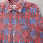 American Sweetheart Red Plaid Flannel Button Up Long Sleeve VTG Western Shirt XL