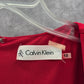 Calvin Klein Red Cocktail Wedding Sleeveless Fit Flare Formal Party Dress 12