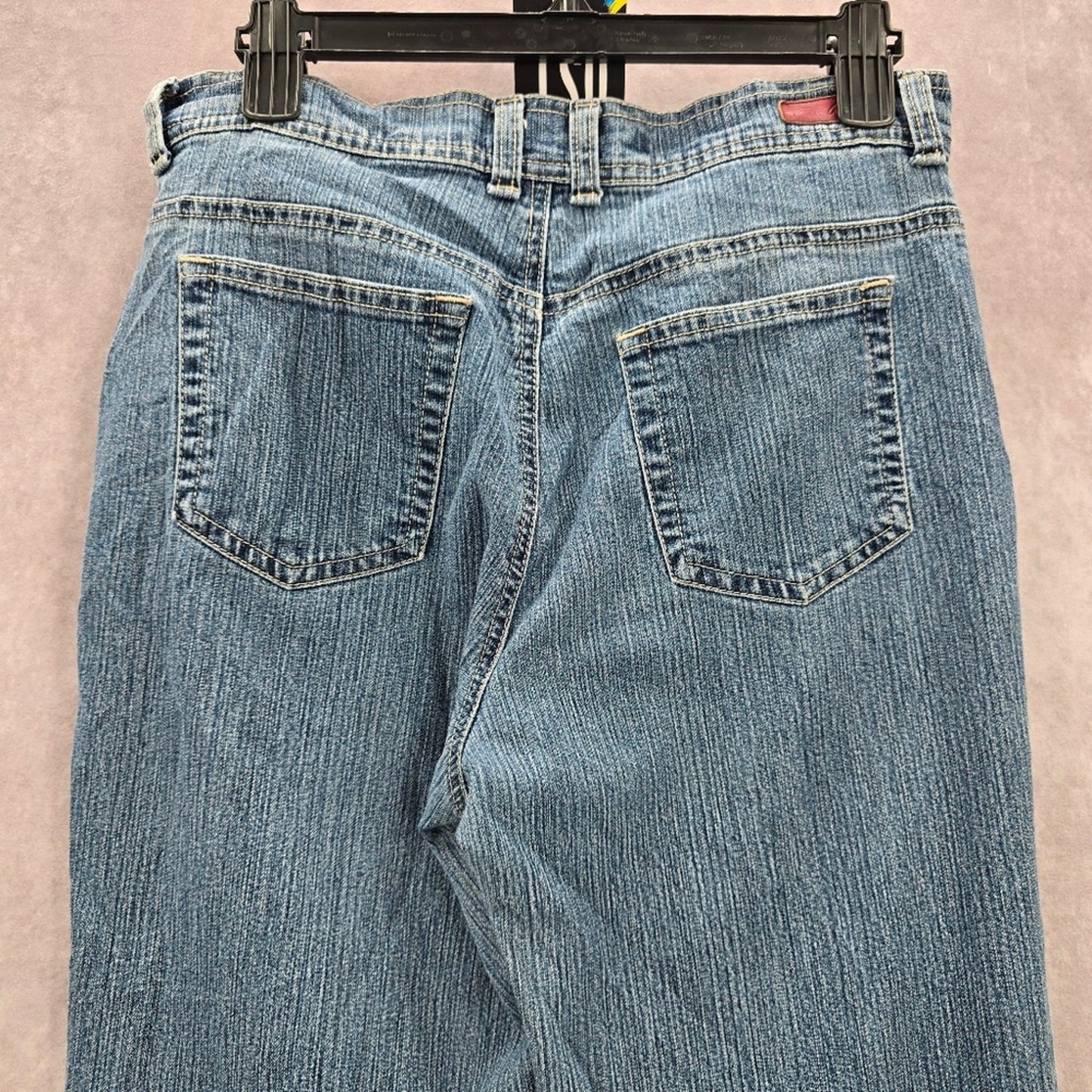 Gloria Vanderbilt Blue Cotton Denim Pants Straight Jeans 12 Short