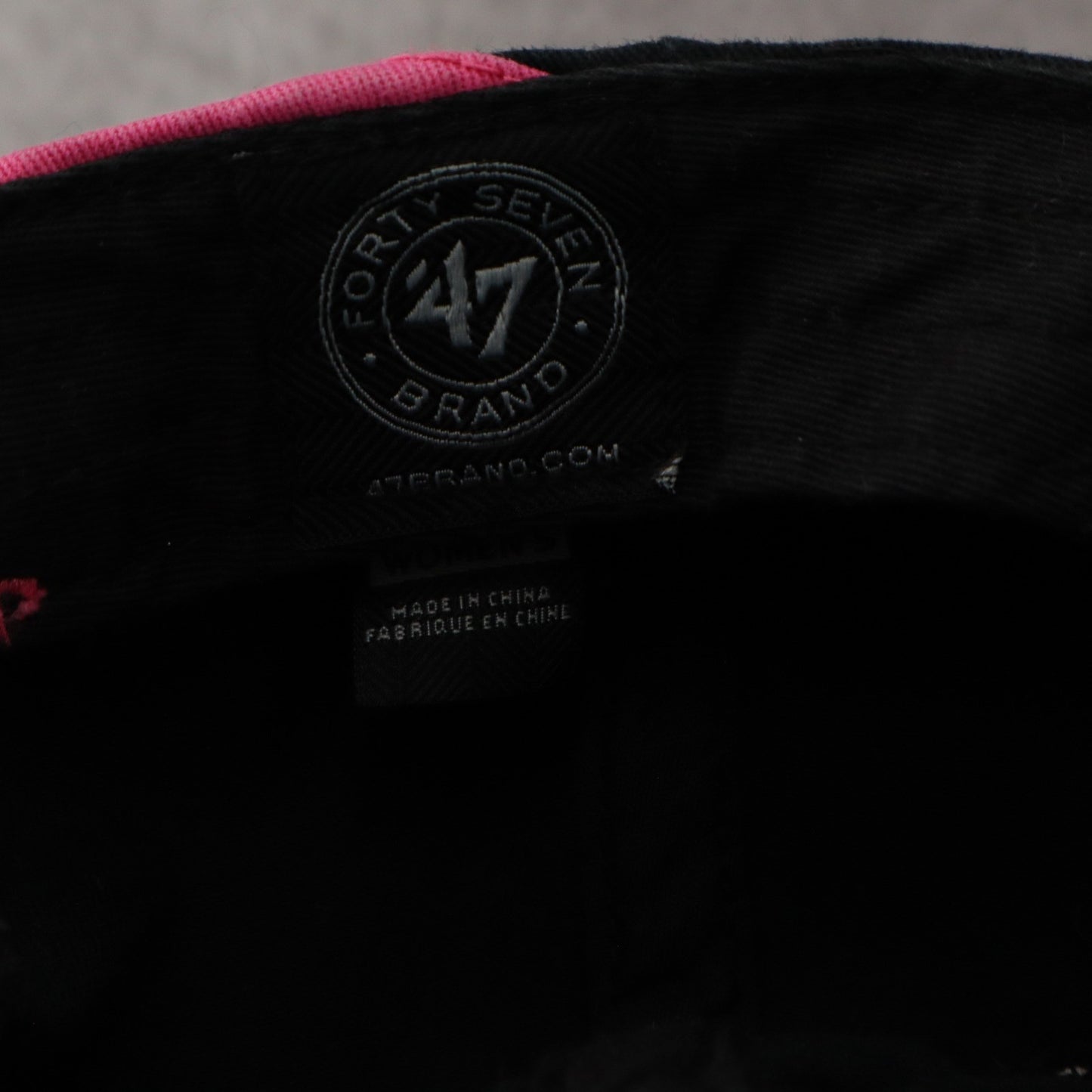 Kansas City Chiefs '47 Brand Black Pink Cloth Strap Athletic Baseball Hat Cap