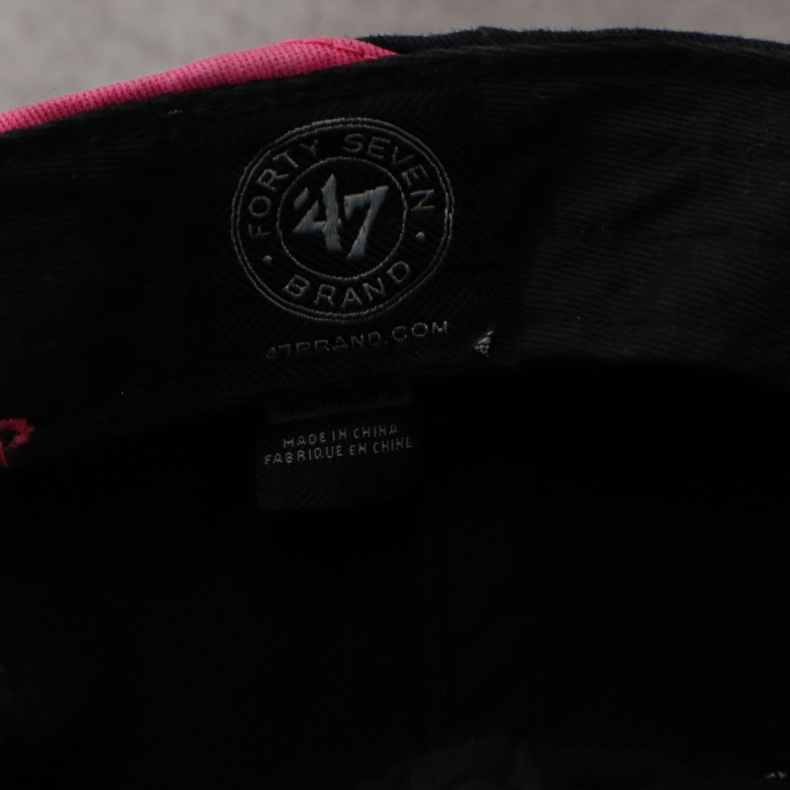 Kansas City Chiefs '47 Brand Black Pink Cloth Strap Athletic Baseball Hat Cap