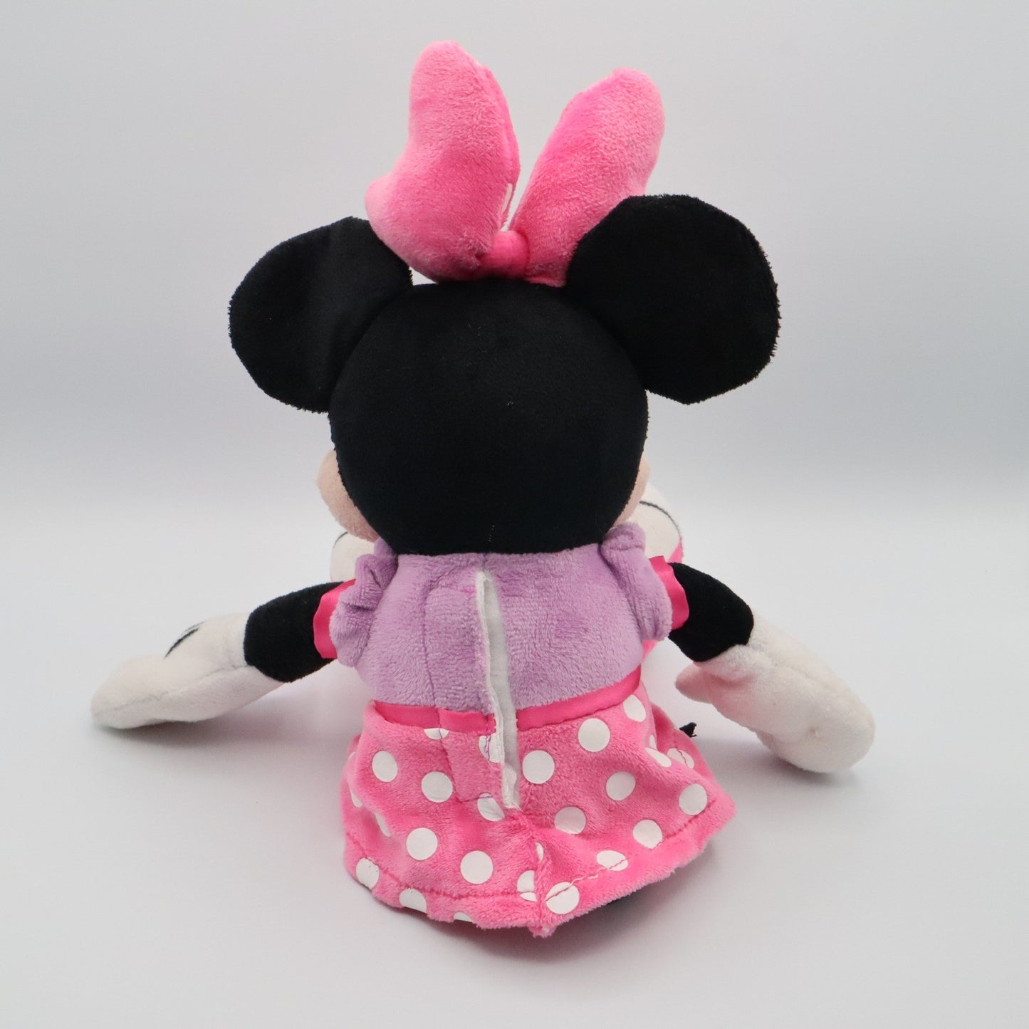 Disney Minnie Mouse Plush Doll 15" Pink Polka Dot Dress Bow Stuffed Toy Gift