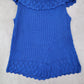 Fiorlini International Blue Sleeveless Knit Top Scallop Hem Lace Vintage 22/24