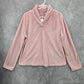 New Directions Pink Fleece Sweater Pullover Soft Comfy Cardigan L Large