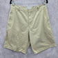 Real Comfort Tan Flat Front Bermuda Bottoms Cotton Pants Shorts Plus 14