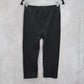 Black Stretch Cropped Capri Casual Relaxed Leggings L/XL