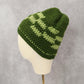 Green Cable Knit Y2K Vintage Hippy Cottage Boho Skater Bucket Beanie Cap Hat