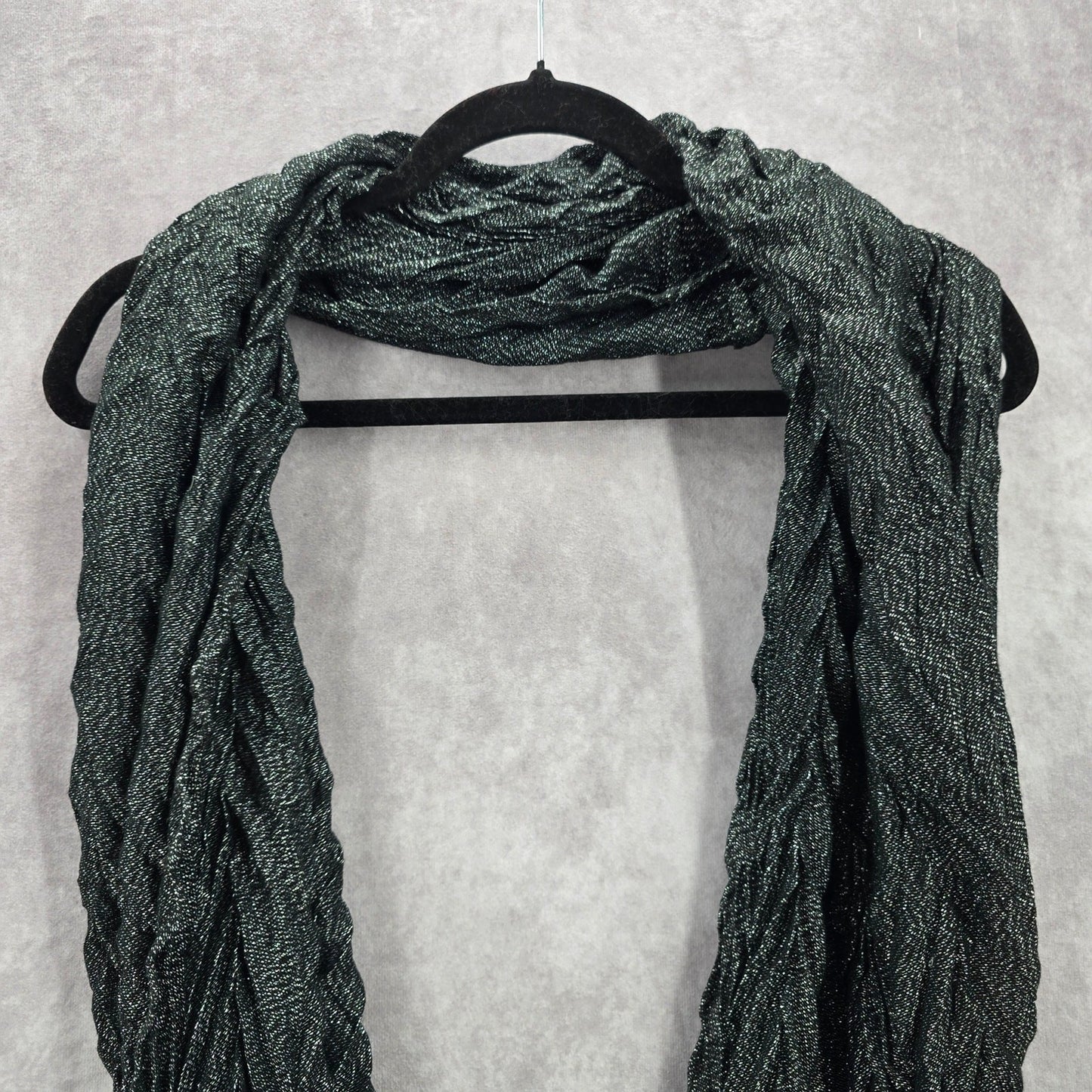 Black Silver Chevron Wide Infinity Wrap Hijab Dupatta Shawl Scarves Scarf