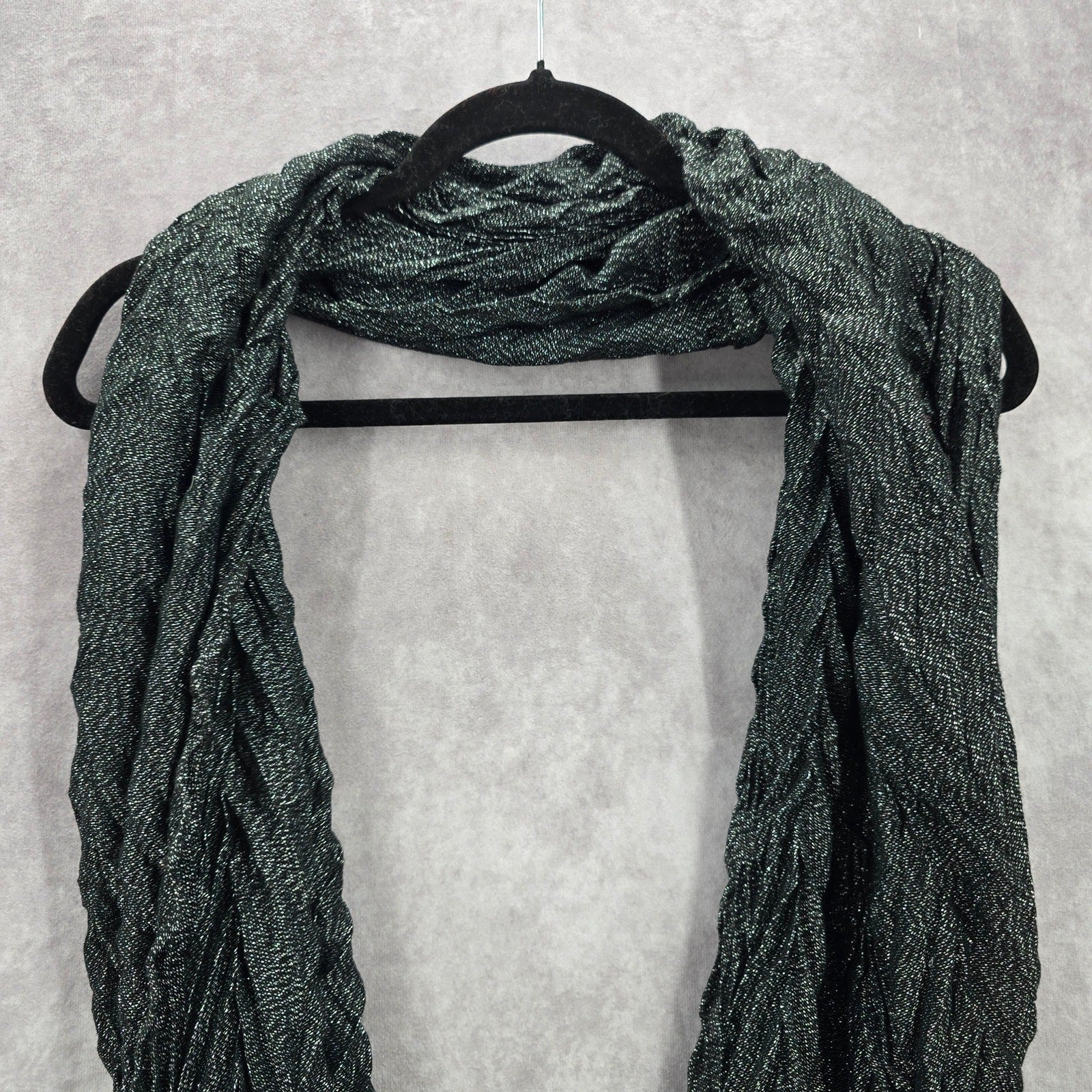 Black Silver Chevron Wide Infinity Wrap Hijab Dupatta Shawl Scarves Scarf