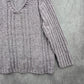 Erika Purple Chunky Oversized Ribbed Pullover Soft Y2K Chenille Sweater Plus 2X