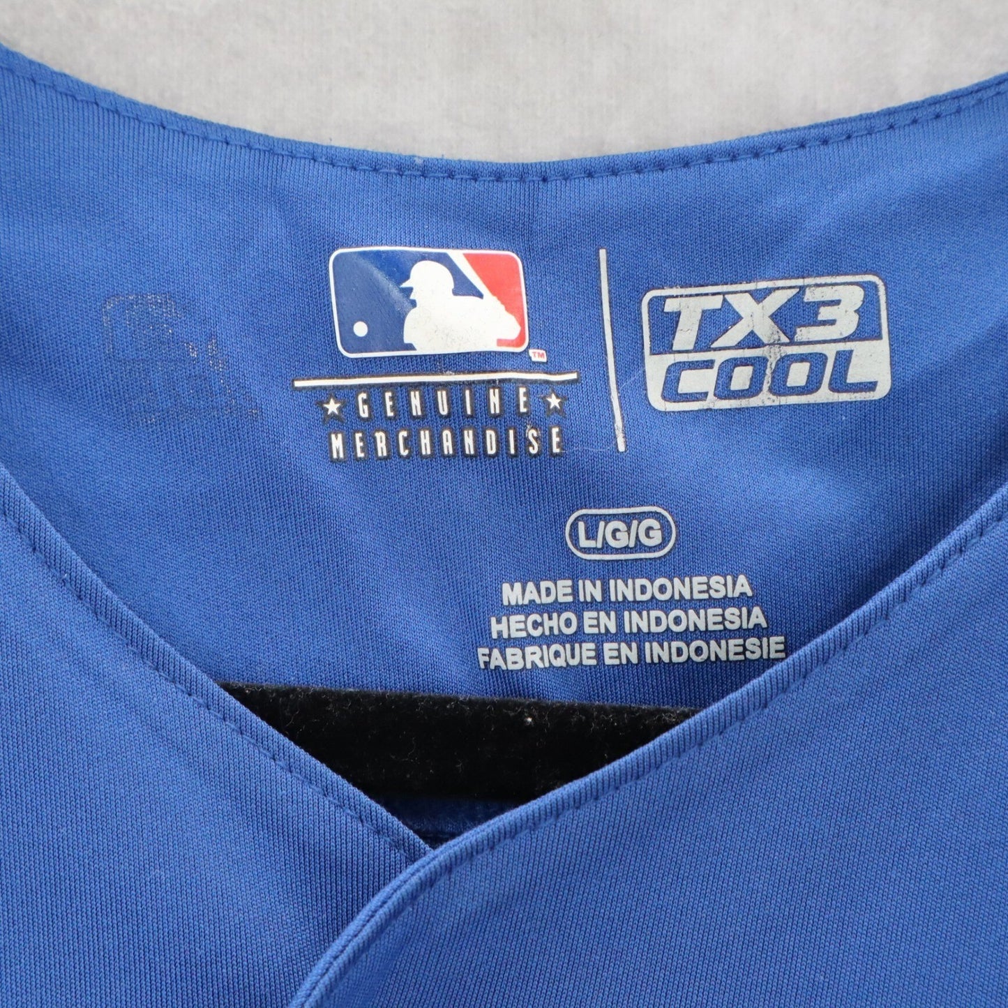 TX3 Cool Blue Mens Baseball Fan Texas Rangers Button Jersey Merchandise Large