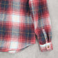 Aeropostale Red Flannel Plaid Long Sleeve Button Up Western Boyfriend Fit Small