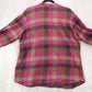 Blair Purple Flannel Plaid Floral Embroidered Western Boho Cotton Indie Large