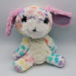 Colorful Bunny Plush Toy Stuffed Animal Soft Rainbow Pastel Sparkle Ears 9"