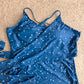 Blue Polka Dot Tankini Wrap Adjustable Tank Top Swimwear Plus XXL 1XL