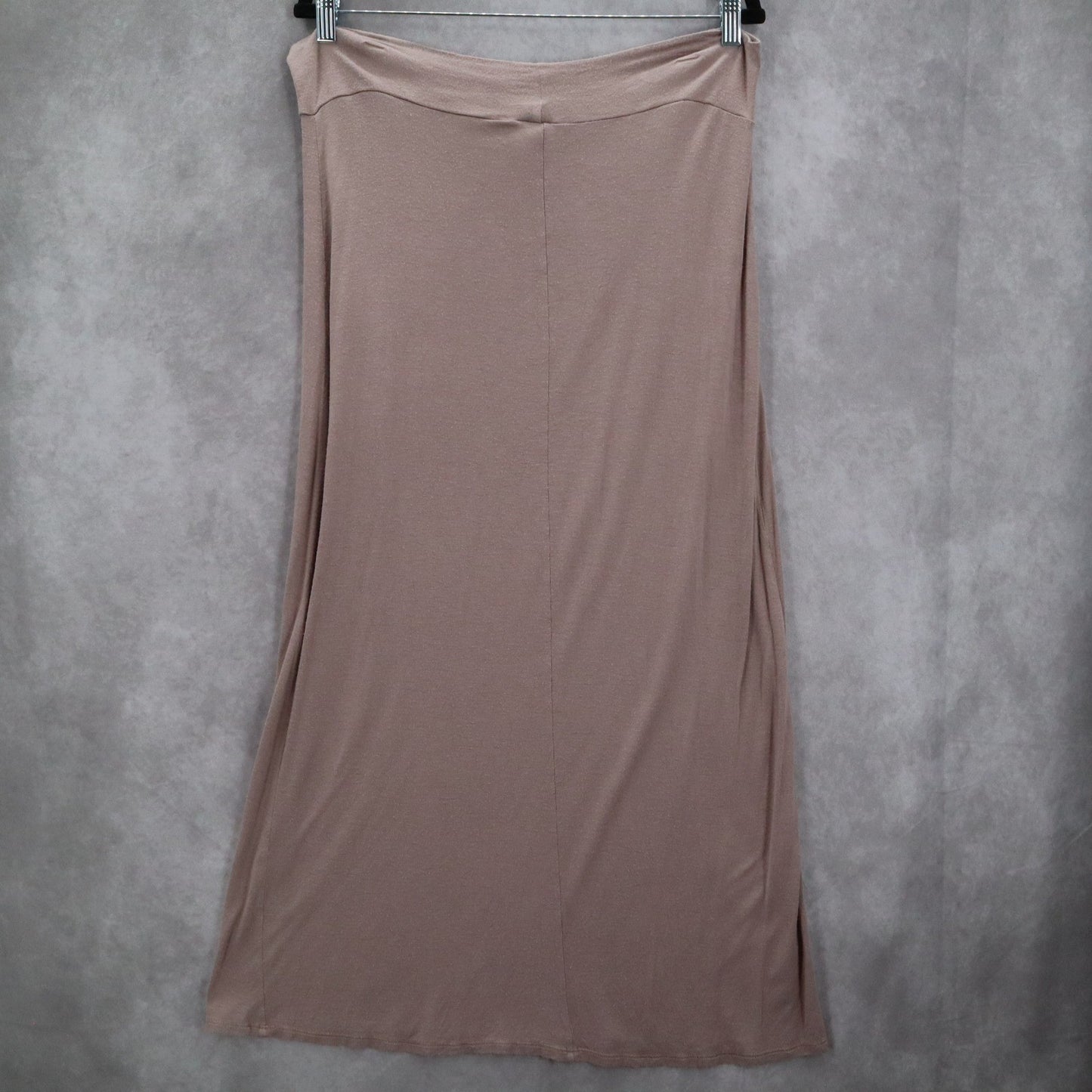 Hot Ginger Tan Stretch Long Straight Pencil Tube Maxi Flare Skirt Plus 2X