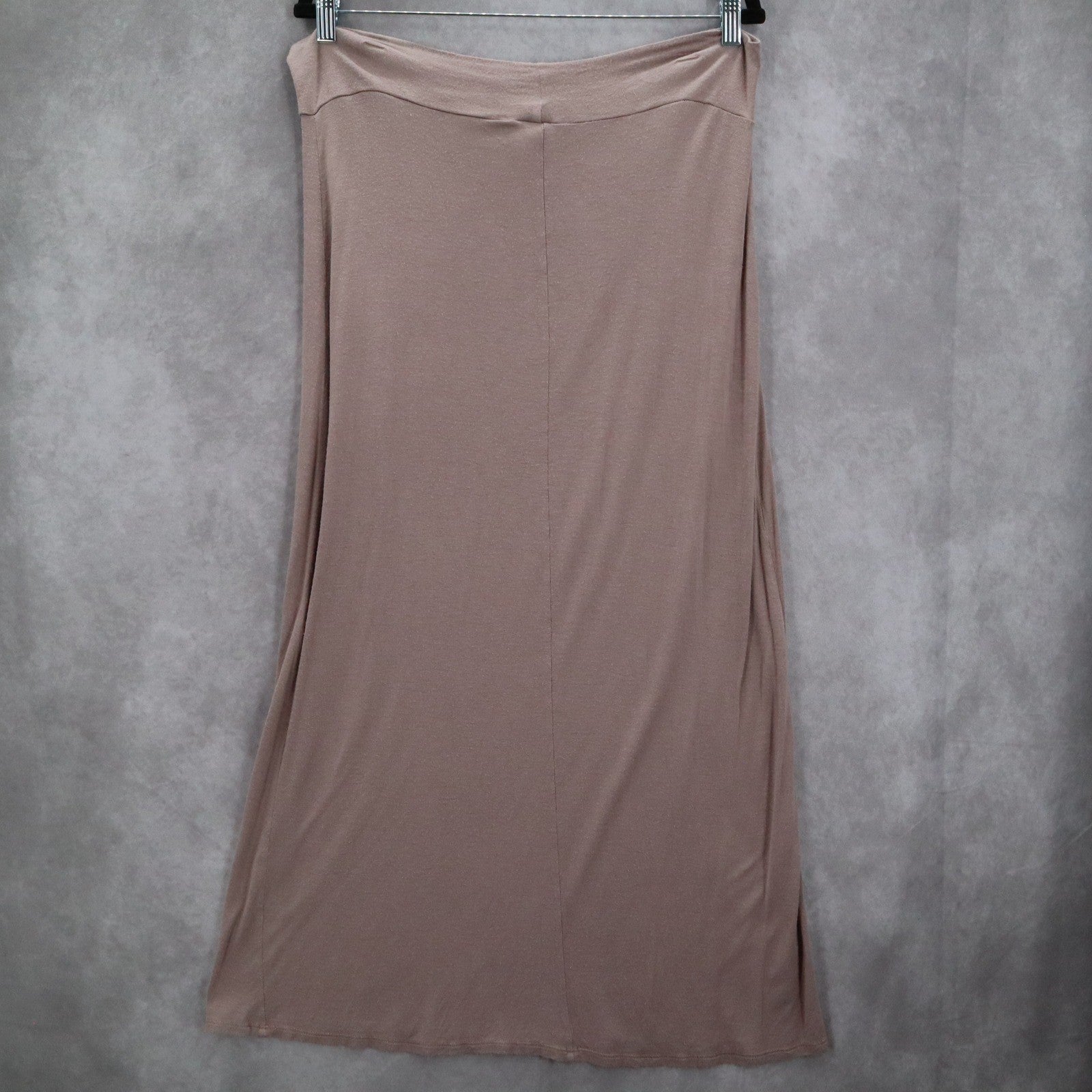 Hot Ginger Tan Stretch Long Straight Pencil Tube Maxi Flare Skirt Plus 2X